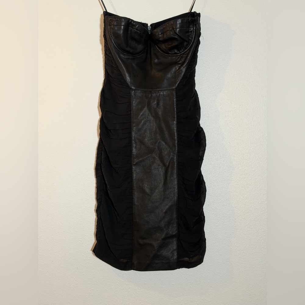 Alice + Olivia Strapless Black Dress